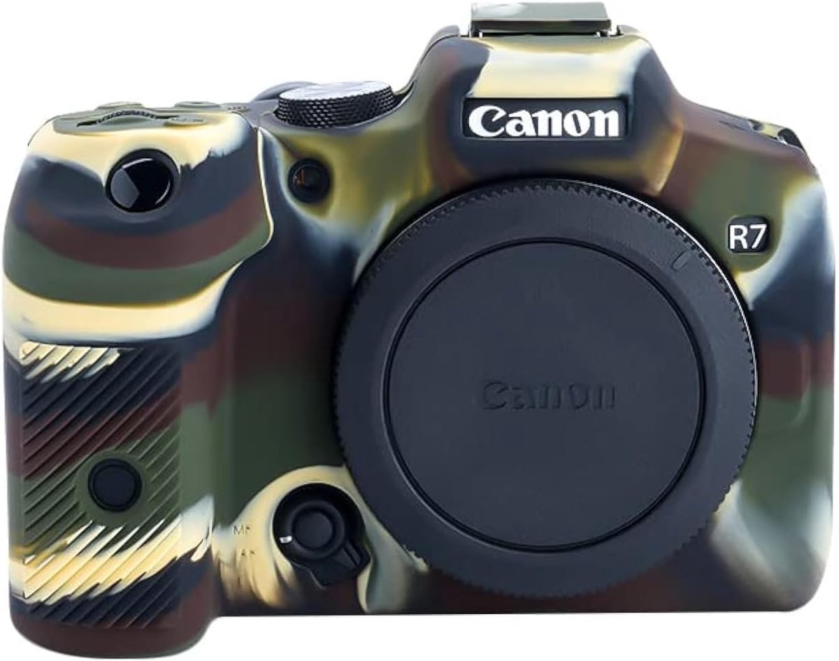 SnelShoppen - Silicone Camera Case voor Canon EOS R7 - Lichtgewicht, Zacht Rubber, Volledige Functionaliteit, Perfecte Pasvorm, Camera Bescherming voo