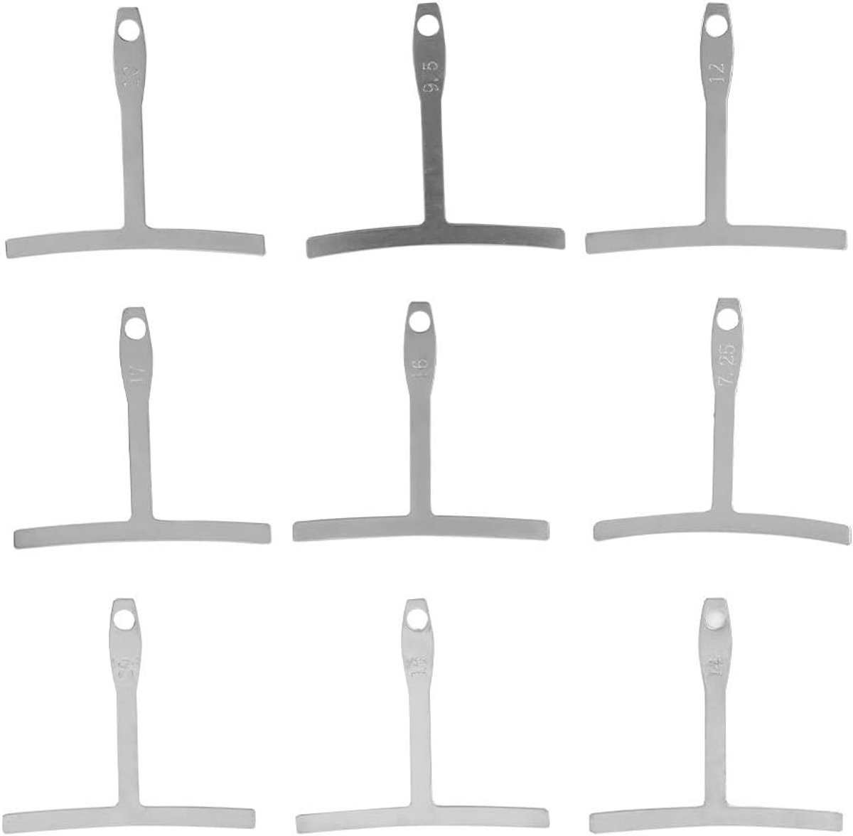 9 Pcs Guitar Radius Gauge Universal Understring Radius Gauge Luthier Tools for Guitar Bass Bridge Fingerboard Saddle - ShopVlot
