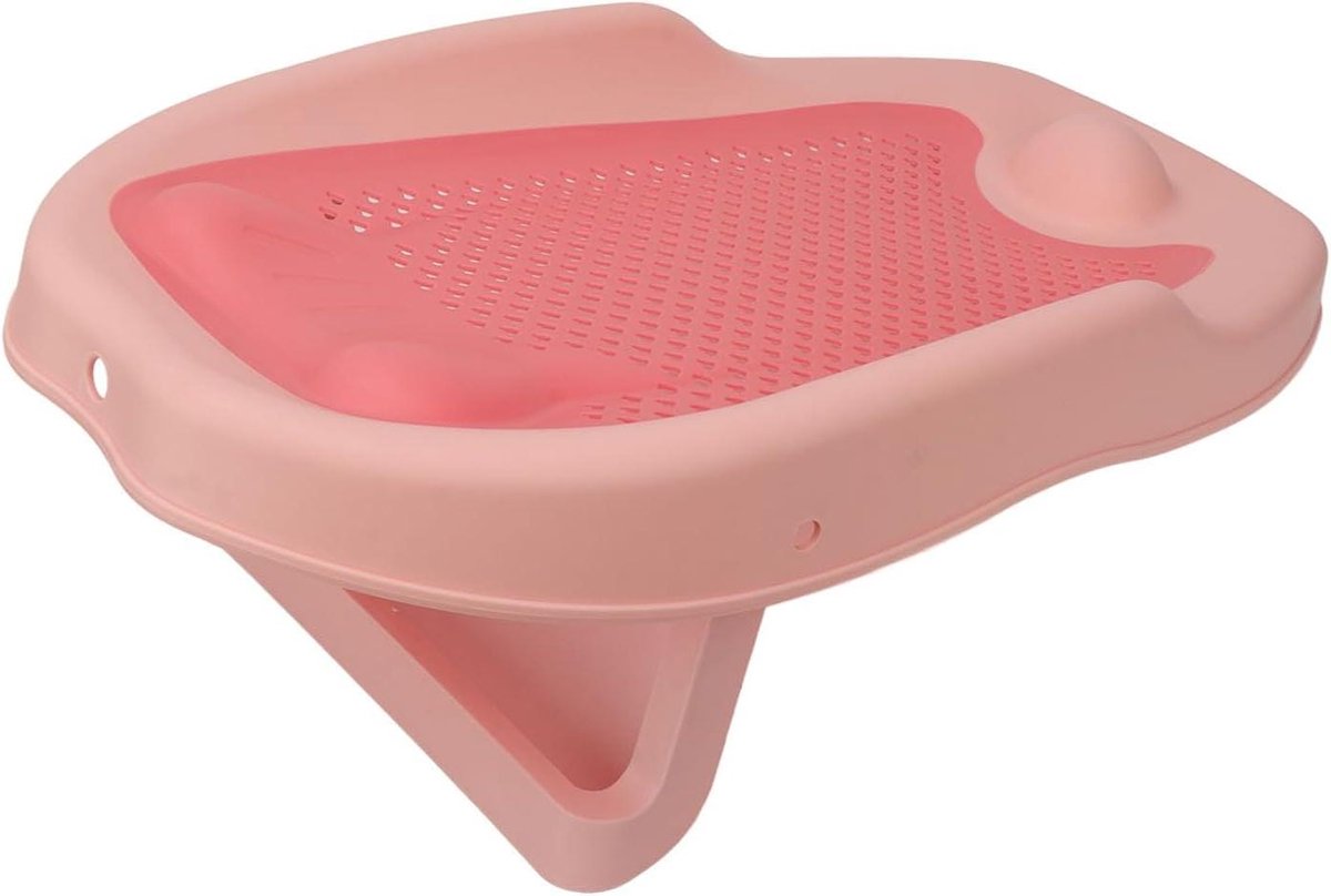 Babybadje Ondersteuning - Babybadhouder Badrek - Veilig Baden - Ergonomisch Hartvormig - 55 x 31 x 8 cm - Roze