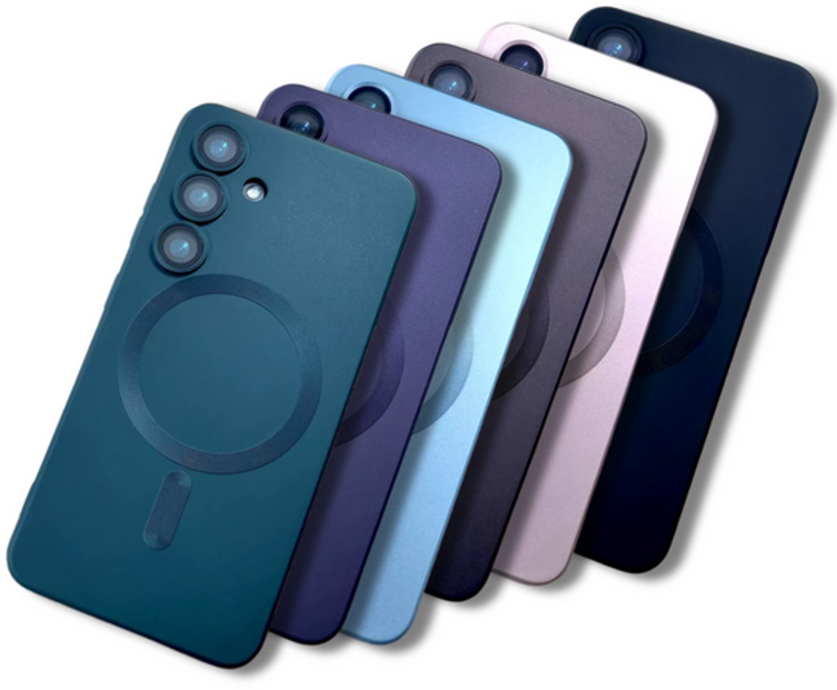 GREEN ON Lens Shield MagSafe TPU Case geschikt voor Galaxy S25 Edge - Rood