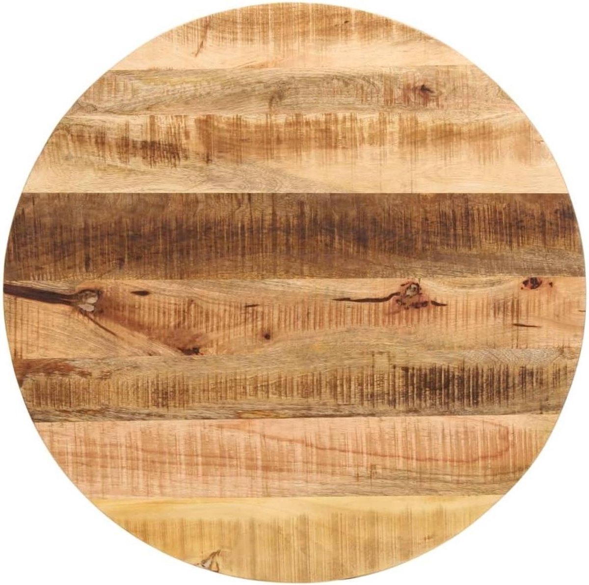 Tafelblad Rond - Eettafelblad Vervanging - Eetkamer Inrichten - Massief Mangohout - 80 cm - Natuurlijk