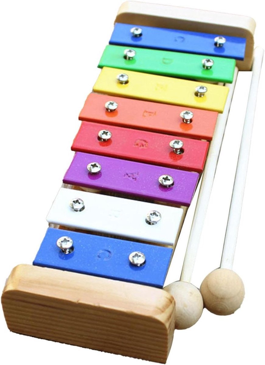 Kinder Xylofoon - Muziek Speelgoed - Muziek Leren Spelen - 8 Nauwkeurige Tonen - 25 x 10 x 2 cm