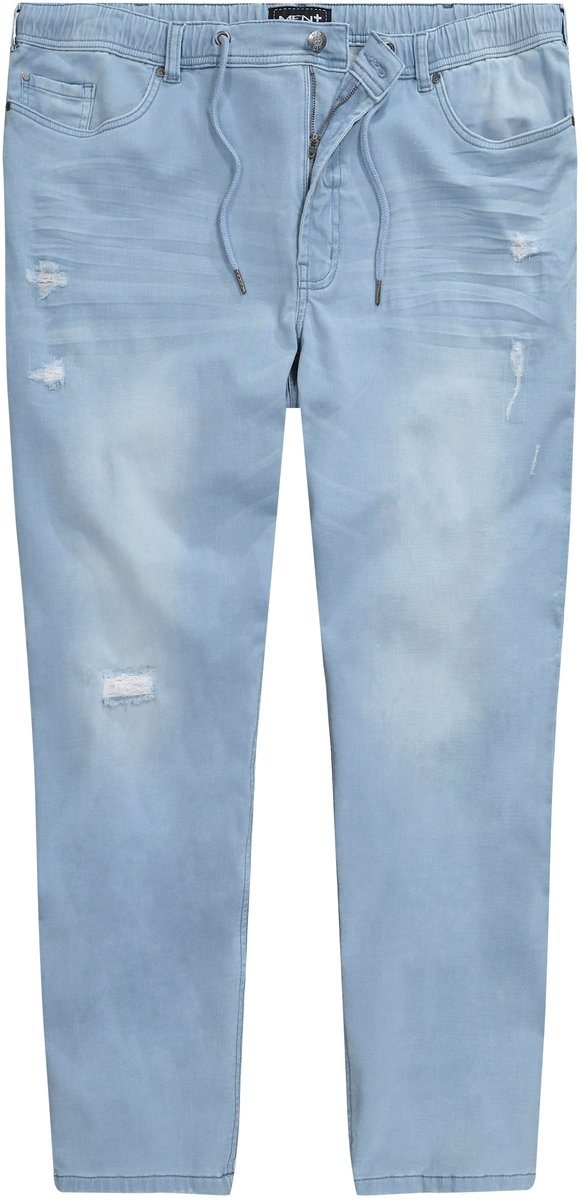 Men Plus - Heren - Instap-jeans Buik-Fit Straight Fit 5-pocket - Licht blauw denim - Maat 56