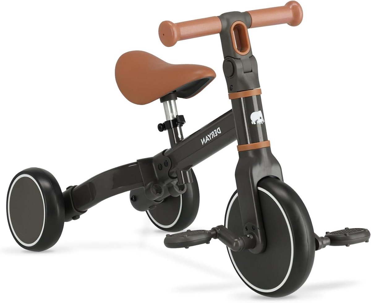 Kinderfiets 3-in-1 - Loopfiets driewieler - Leren fietsen - Verstelbaar stuur zadel - Tot 25 kg - Zwart