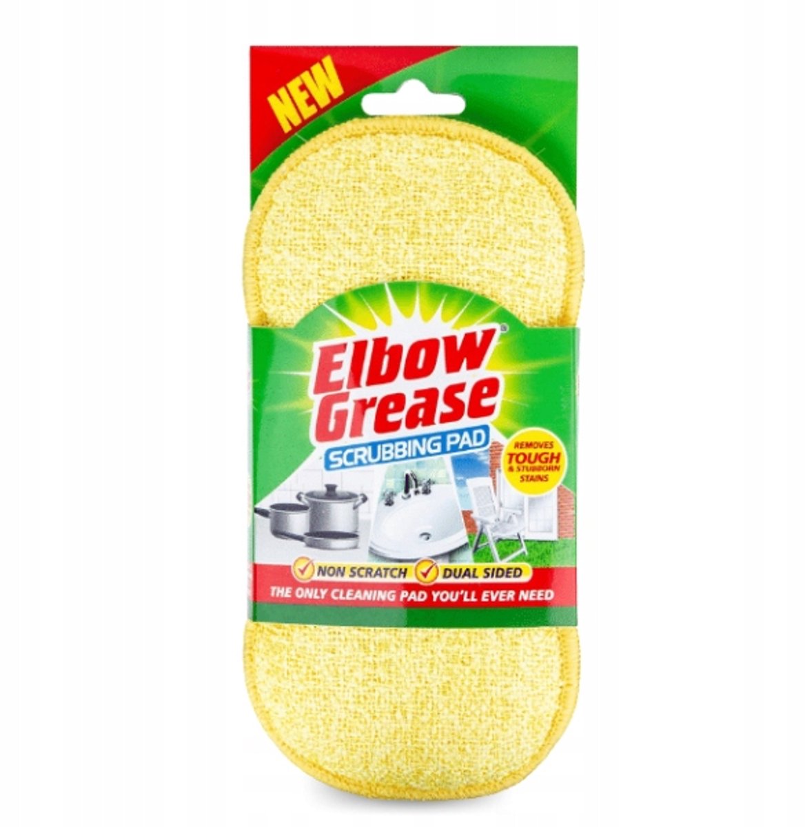 Elbow keuken spons - keuken schoonmaak - dubbelzijdig, 1 stuk
