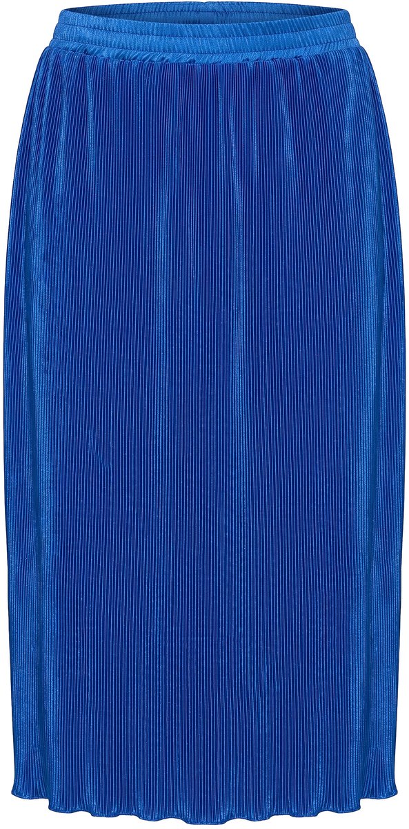 Angel of Style - Dames - Plissé rok A-lijn midi-lengte elastische tailleband - Blauw - Maat 50