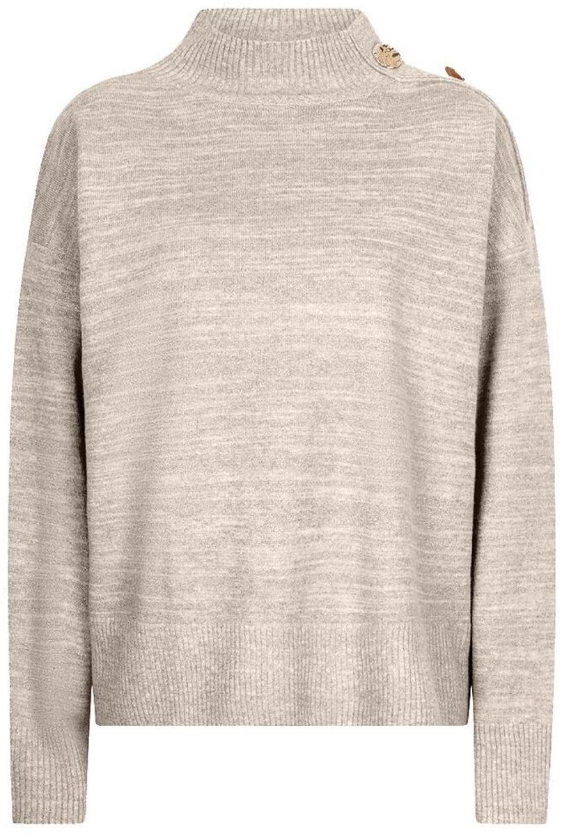 EsQualo Trui Sweater Melange Lurex F26 02513 170 Biscuit Dames Maat - XS