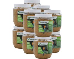 Famiflora pindakaas voor tuinvogels met zonnebloempitten - 12 x 350 gr - Vogelpindakaas - Met zonnebloempitten voor extra aantrekkingskracht en voedingswaarde