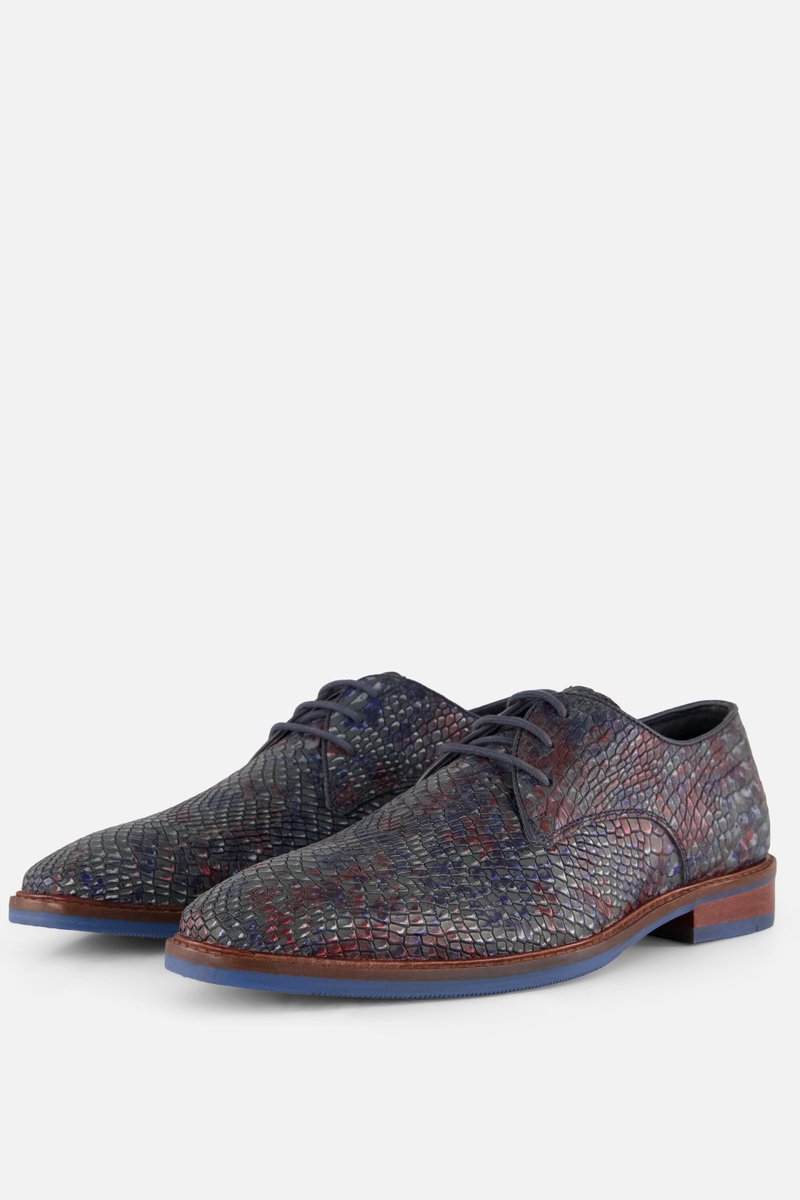 Vertice Veterschoenen blauw Leer - Maat 46