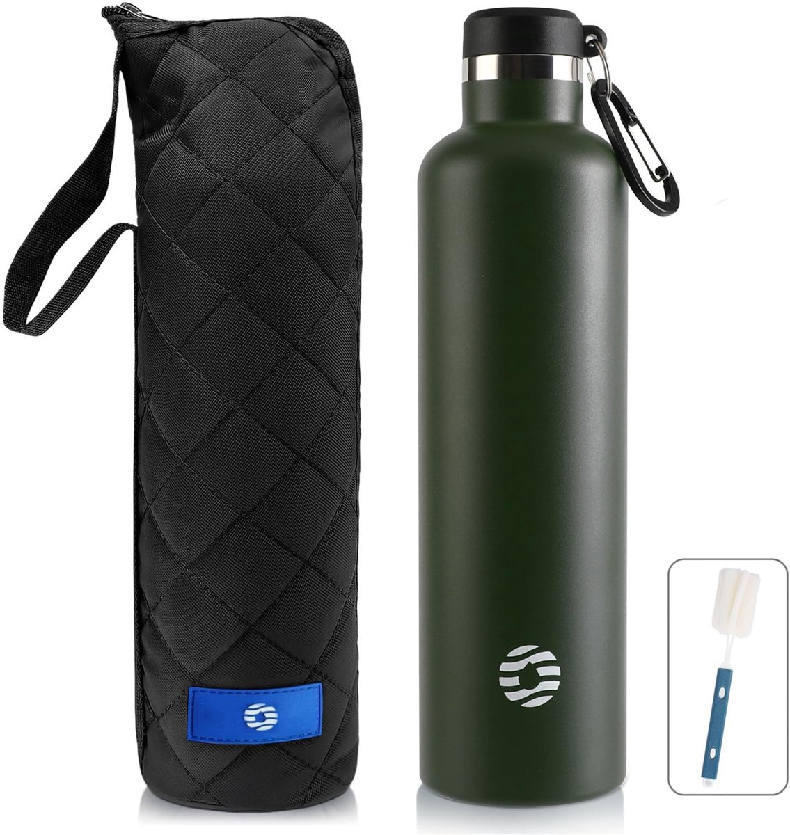 Omgoods - RVS Waterfles 750ml/1L met Rugzak
