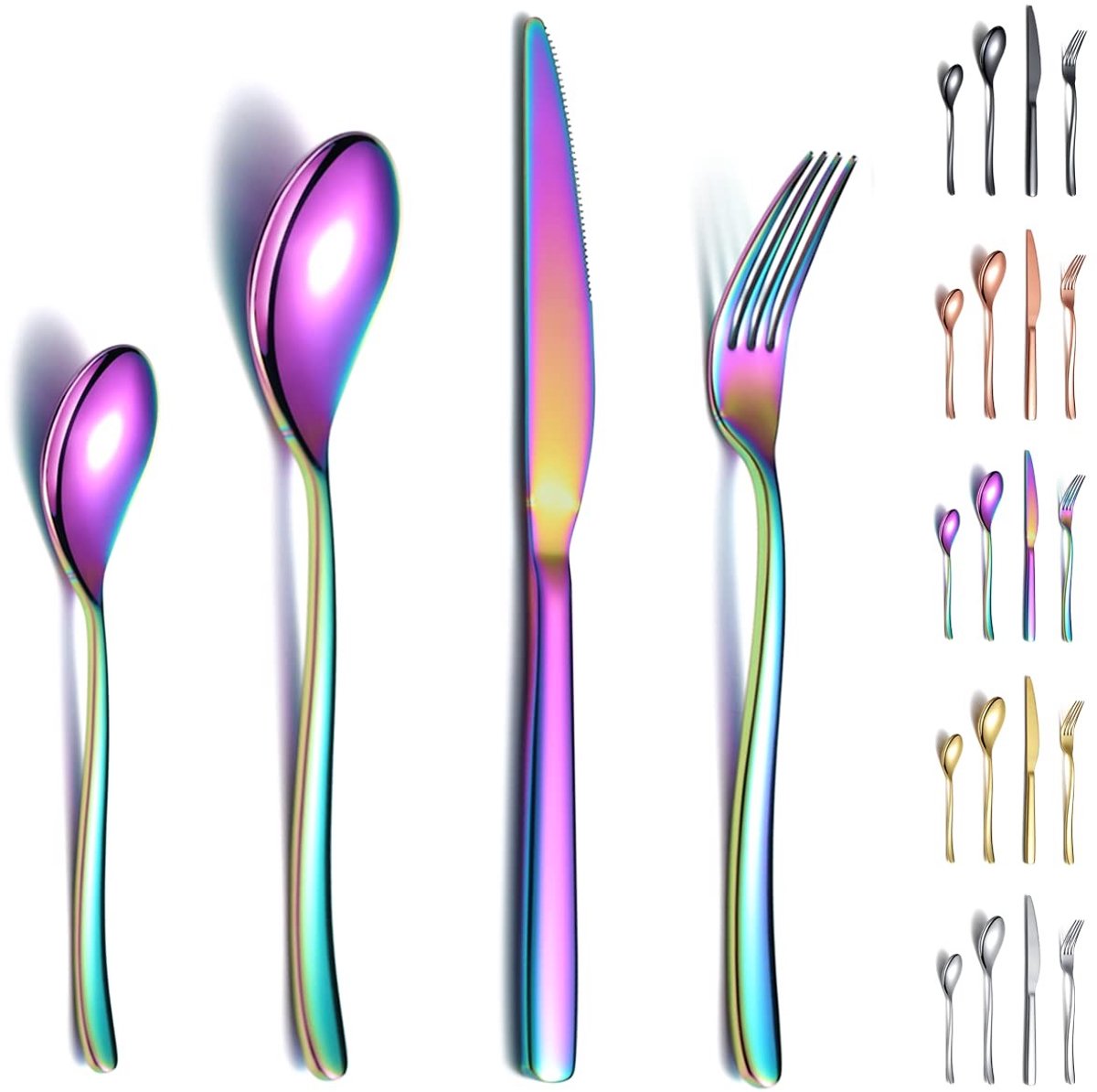 Omgoods - Rainbow Bestekset - 24-delig en Titanium