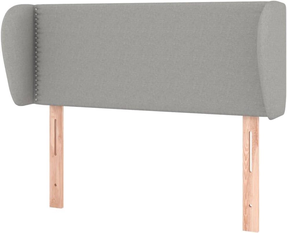 Hoofdbord met Randen - Bedhek Bedpaneel - Bedombouw Completeren - Verstelbare Hoogte - 83x23x88 cm - Lichtgrijs