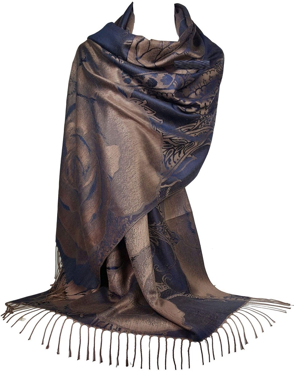 Omgoods - Pashmina Sjaal met Bloemendesign