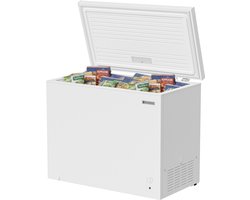 KitchenBrothers Vrieskist - 293L - Diepvrieskist - Tot -15 Graden Omgevingstemperatuur - Vrijstaande Vriezer - Incl. Mand - Wit