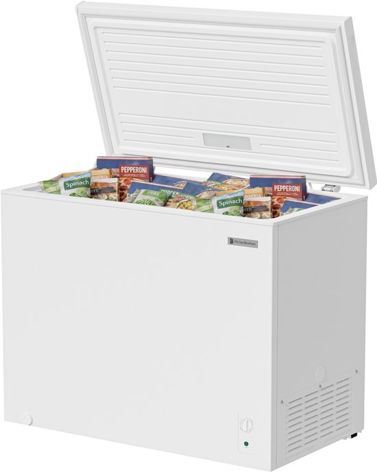 KitchenBrothers Vrieskist - 293L - Diepvrieskist - Vrijstaande Vriezer - Incl. Mand - Wit