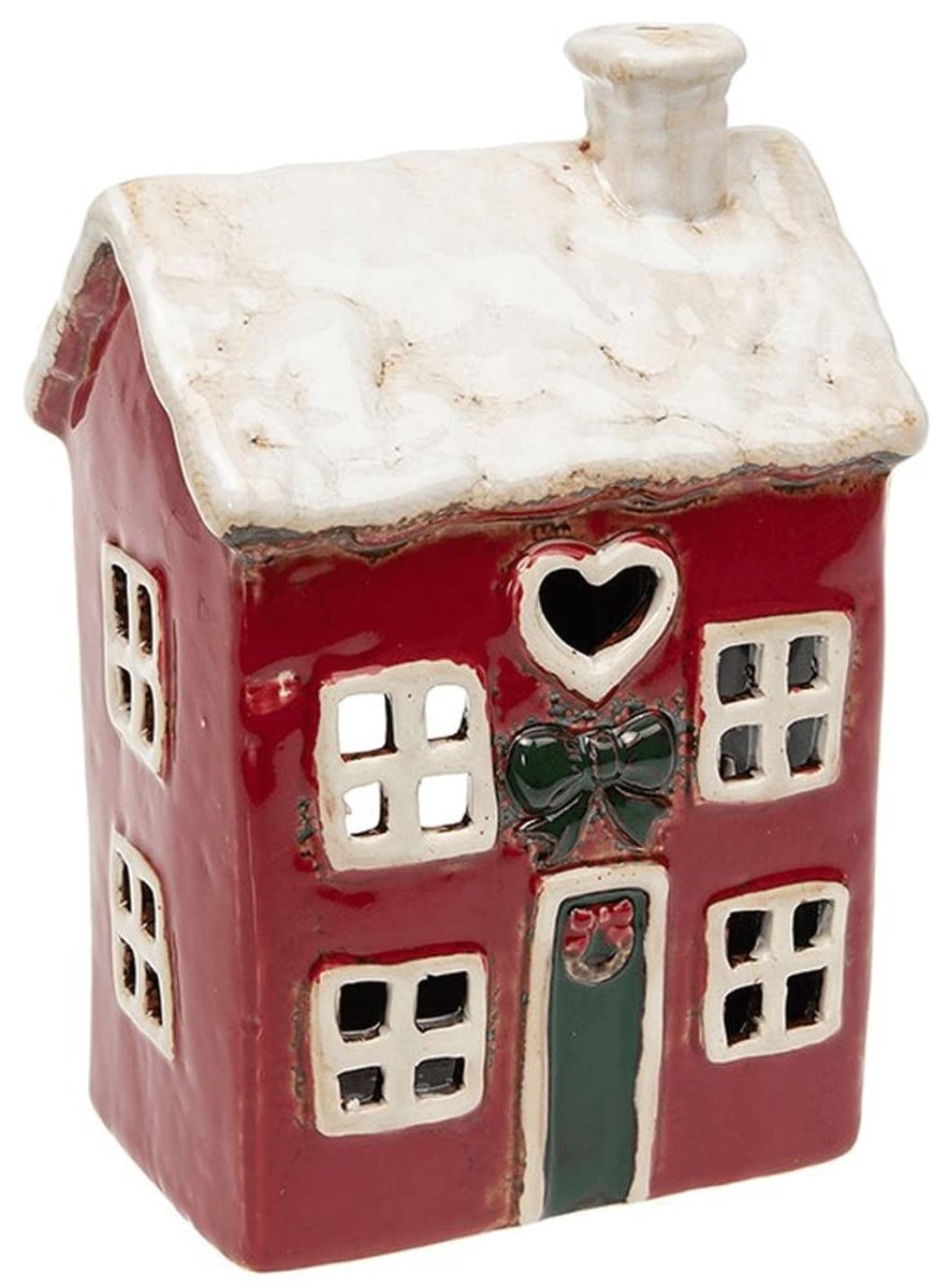 Omgoods - Keramische Lantern voor Kerstmis in Rood Huis Design