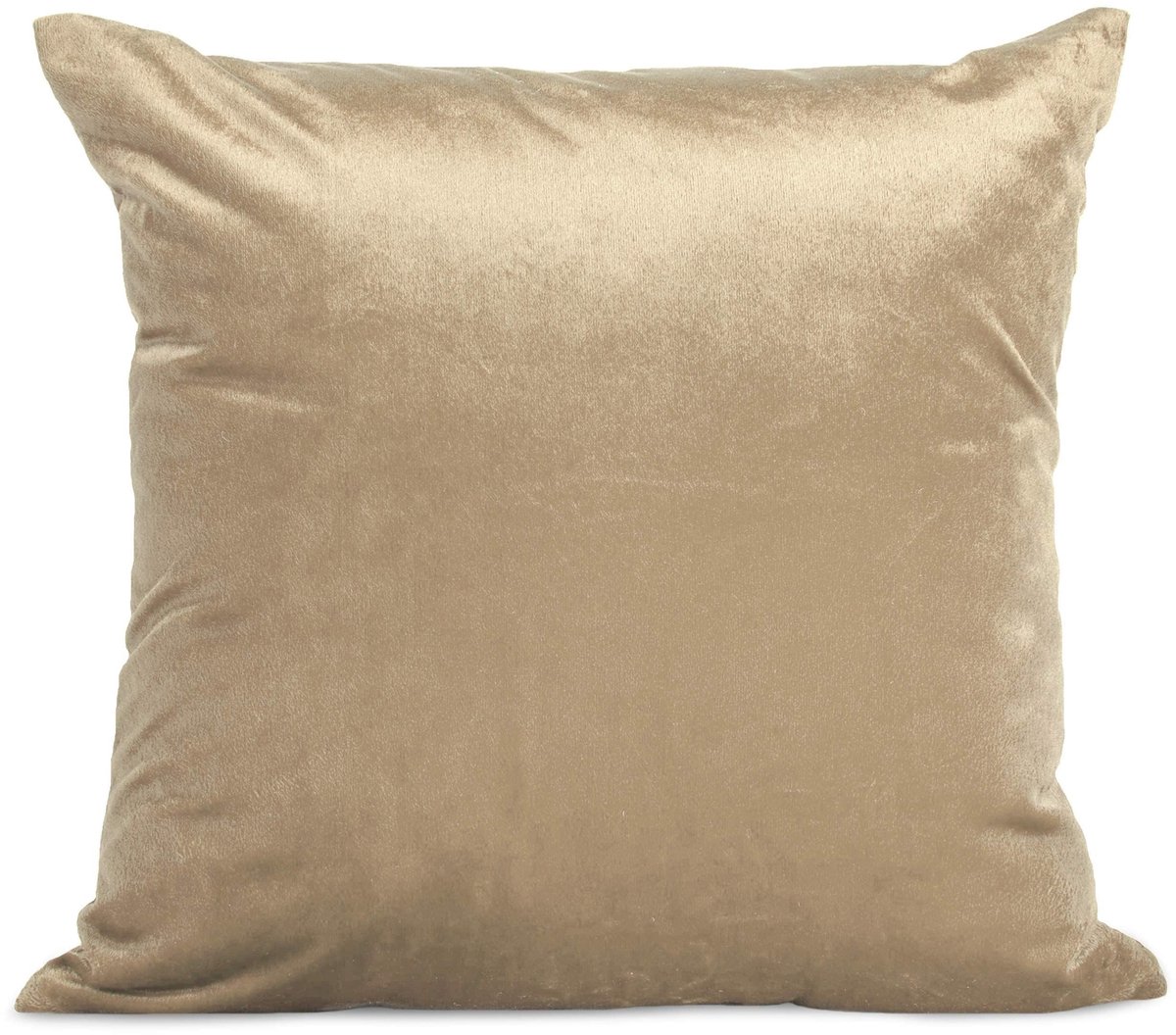 Omgoods - Set van 2 Fluweelzachte Kussenhoezen - 60x60 cm - Beige - Vierkant - Decoratief