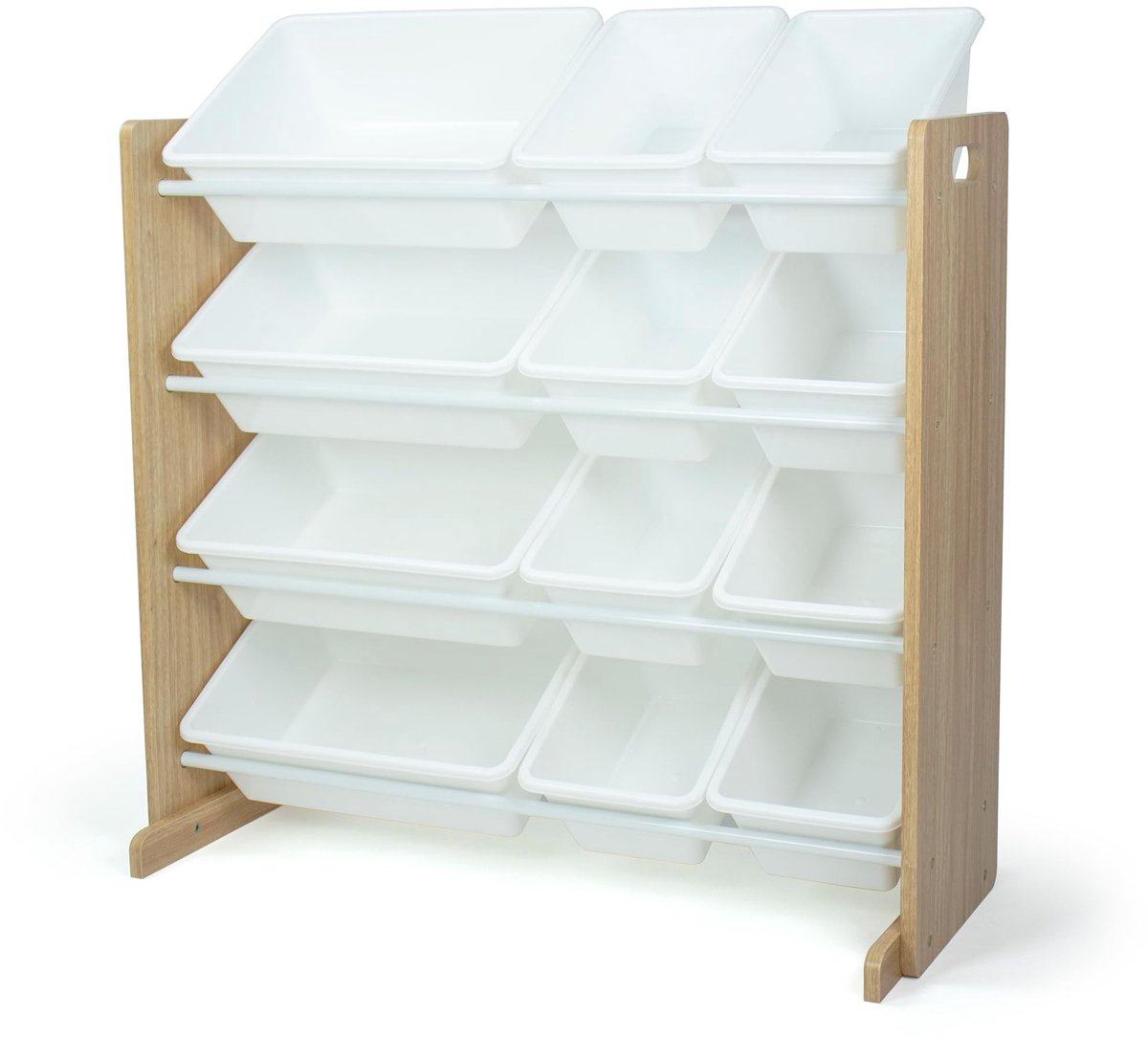 Omgoods - Speelgoedopslag Plank voor Kinderen met 12 Opbergdozen