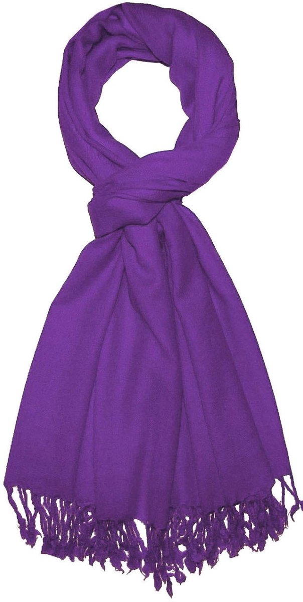 Omgoods - Luxe Sjaal voor Mannen van 50% Cashmere en 50% Wol, Lila