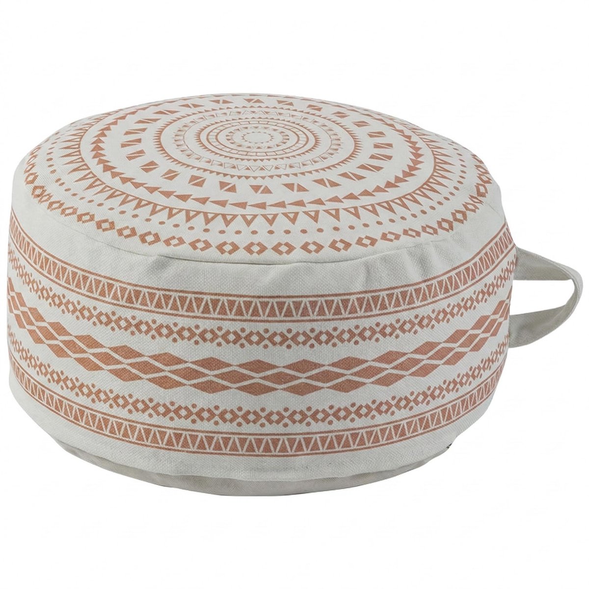 Omgoods - Ongevulde Ronde Poef Covers met Boho Geometrisch Ontwerp