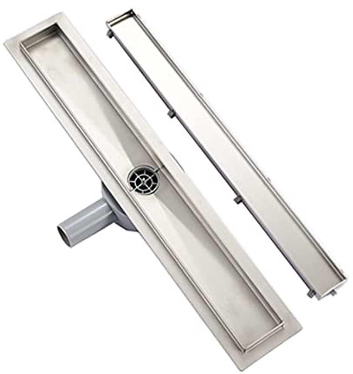 Omgoods - 2-in-1 Roestvrijstalen Doucheafvoer met Zelfreinigende Siphon