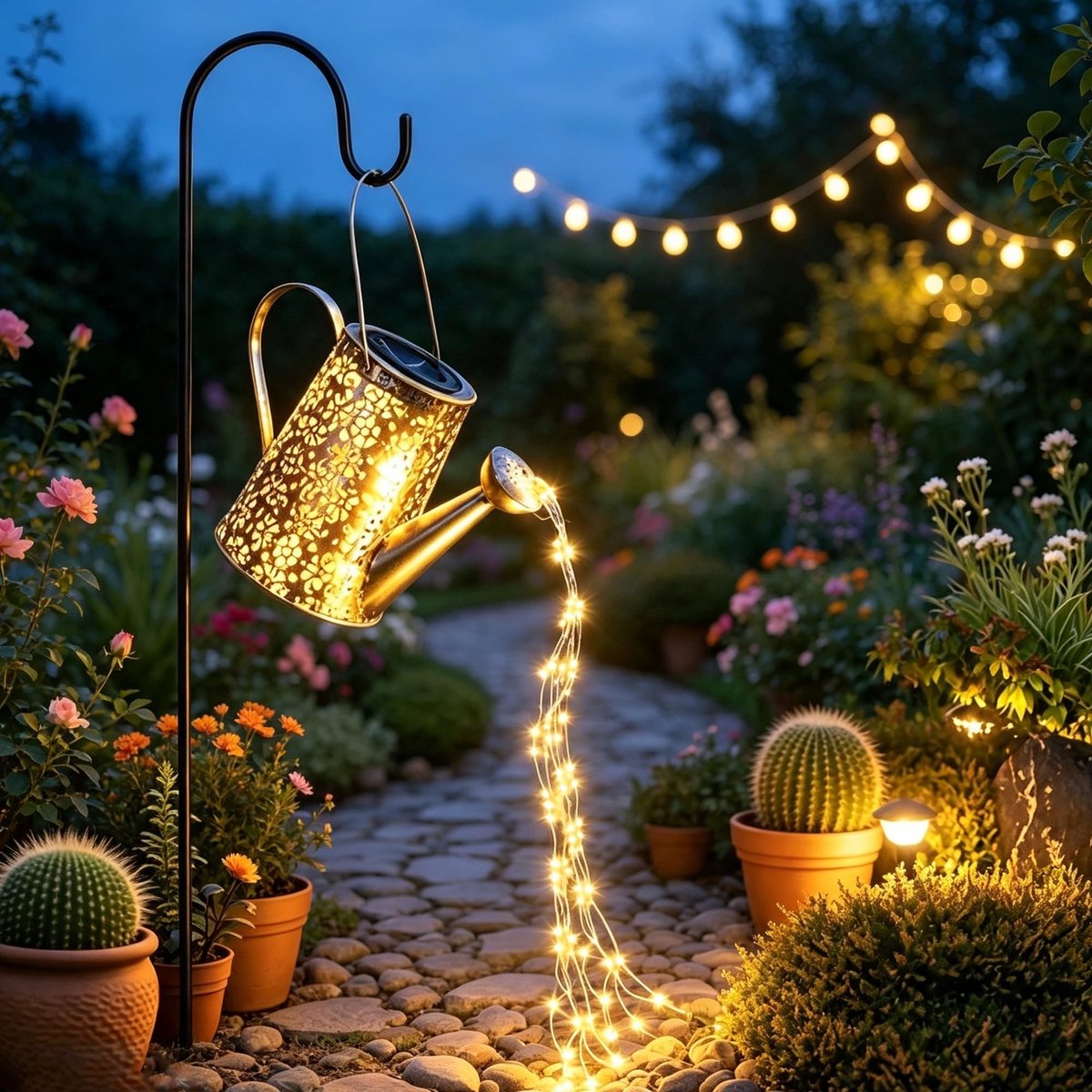 Omgoods - Zonnepaneel Waterkan Lichten voor Tuin Decoratie