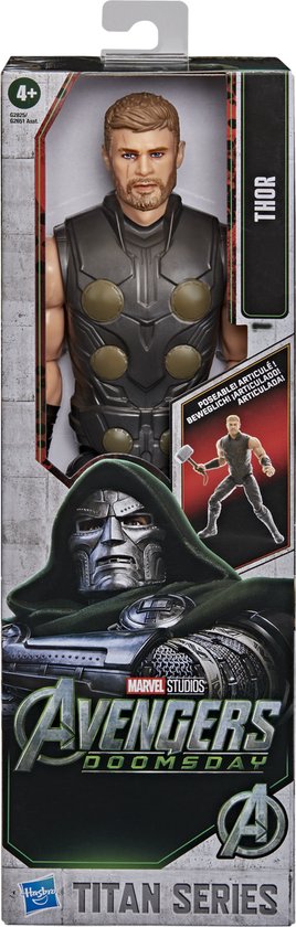 Thor actiefiguur in verpakking met Doctor Doom, Marvel Studios Avengers Doomsday