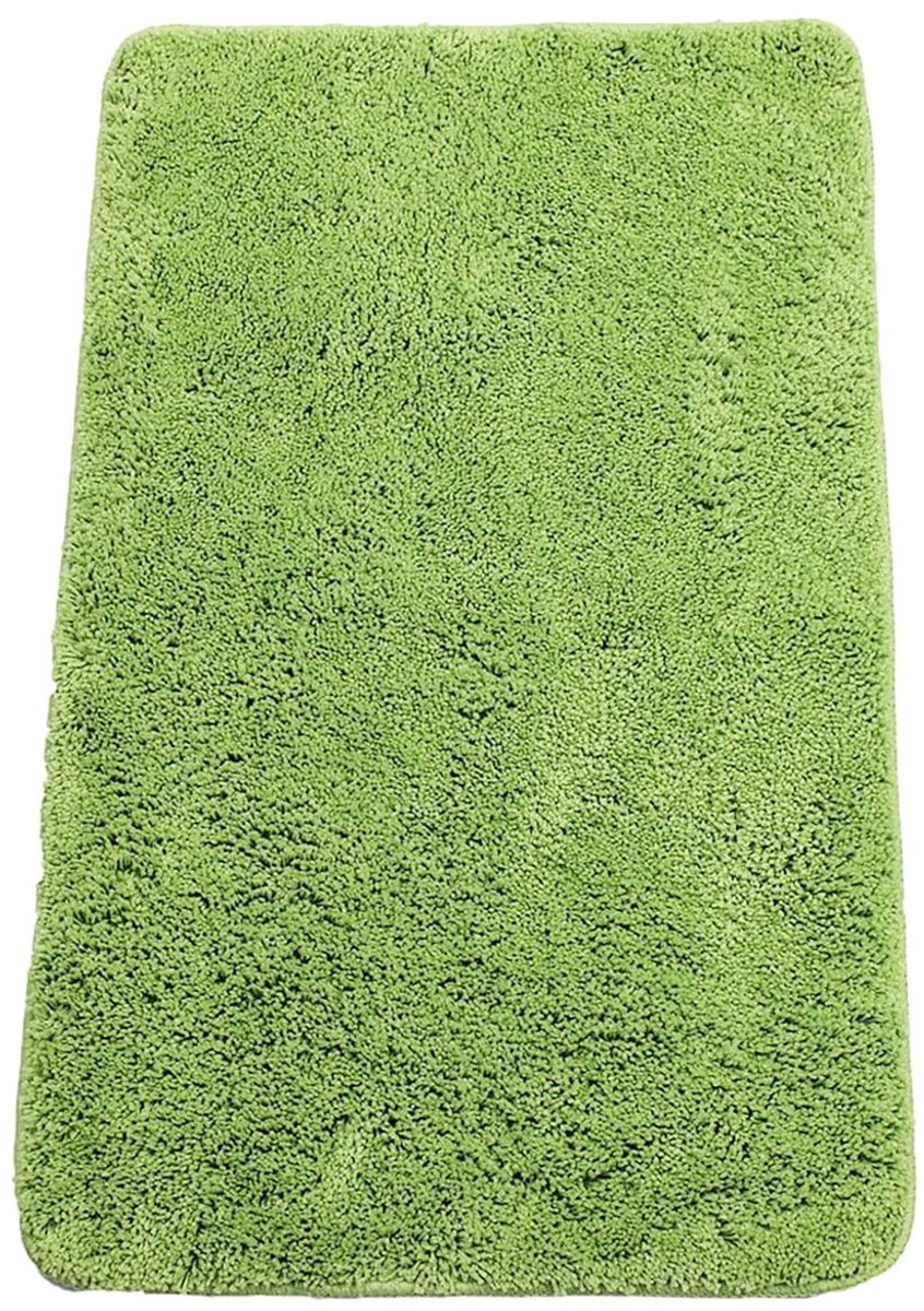 Omgoods - Rectangular Chenille Badmat 70x120 cm Groen