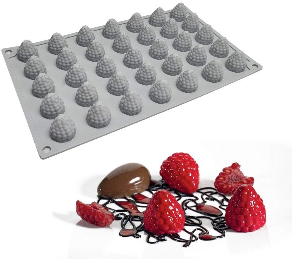Omgoods - Silicone Cakevorm met 35 Holes - Ideaal voor Mousse en Desserts