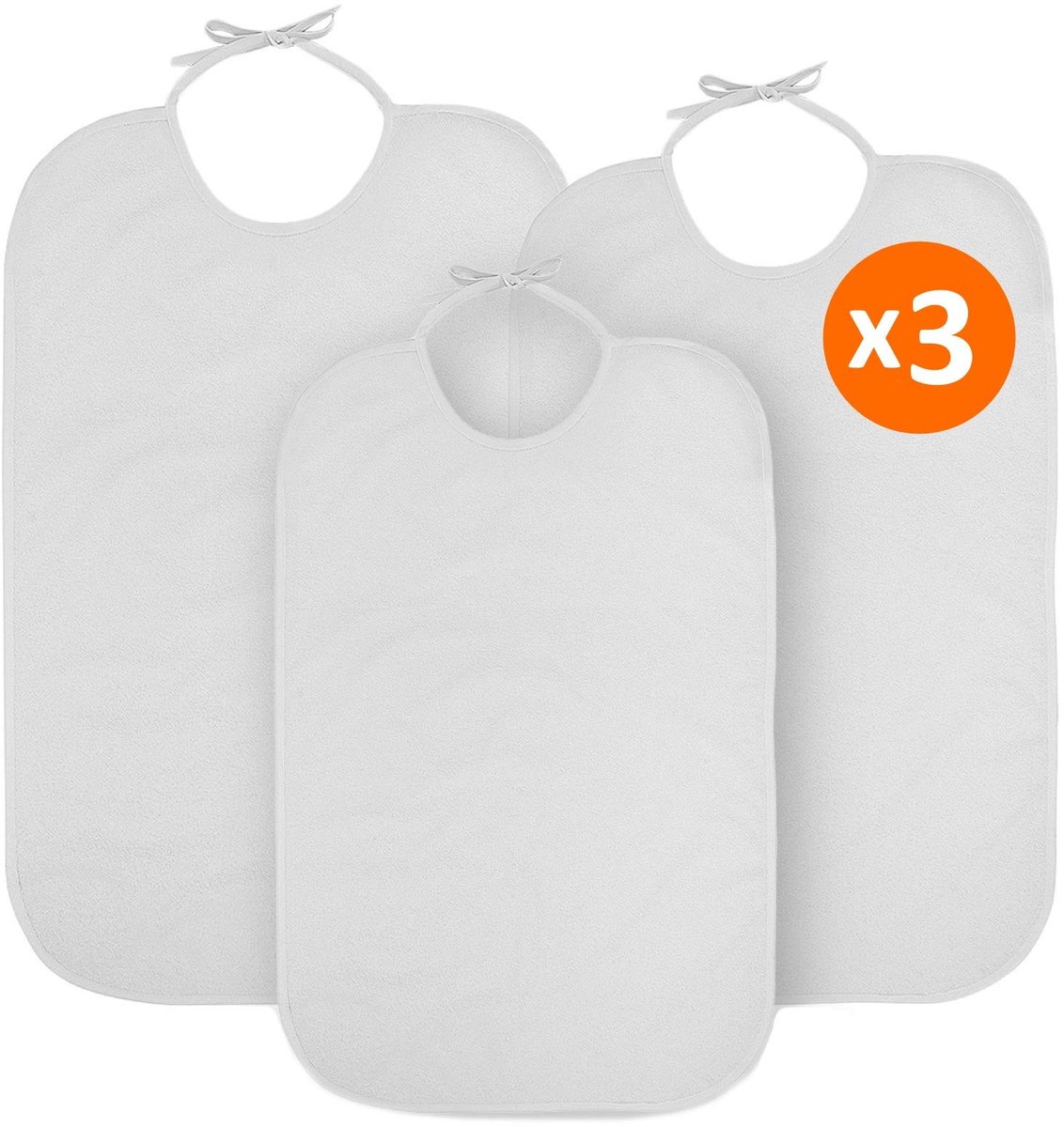 Omgoods - Waterdichte Eetbib voor Volwassenen, 3 Stuks