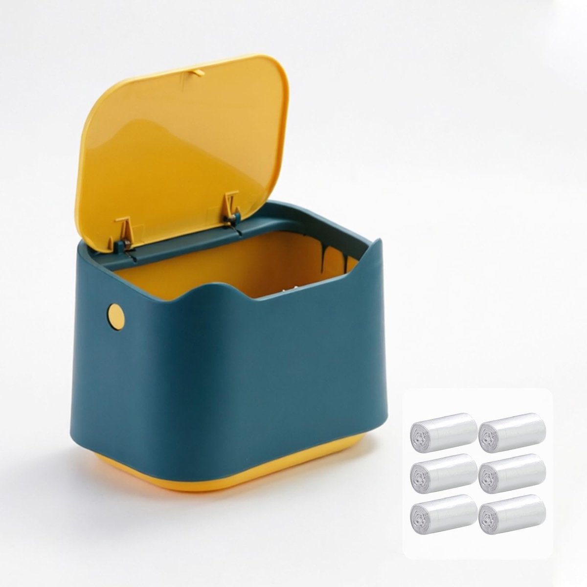 Omgoods - Mini Afvalbak met Deksel voor Bureau en Kantoor