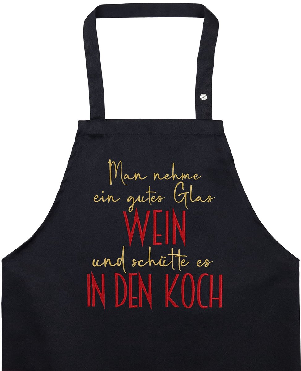 Omgoods - Grappig Kookschort voor Mannen en Vrouwen met Embroidery - Verstelbaar met Pocket