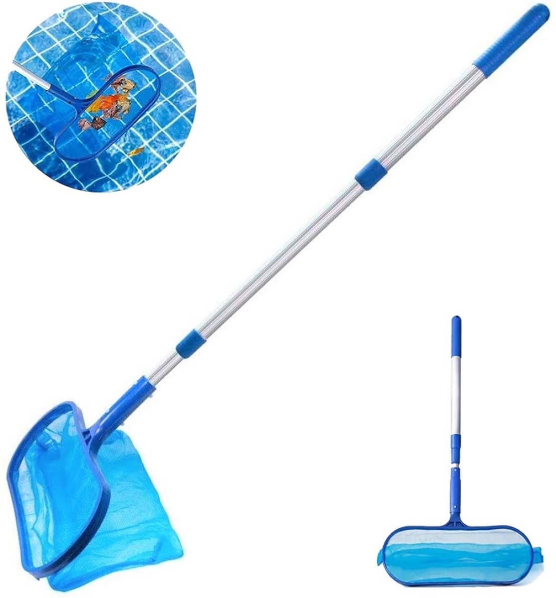 Omgoods - 130CM Telescopisch Pool Leaf Skimmer voor Zwembaden en Tuinvijvers