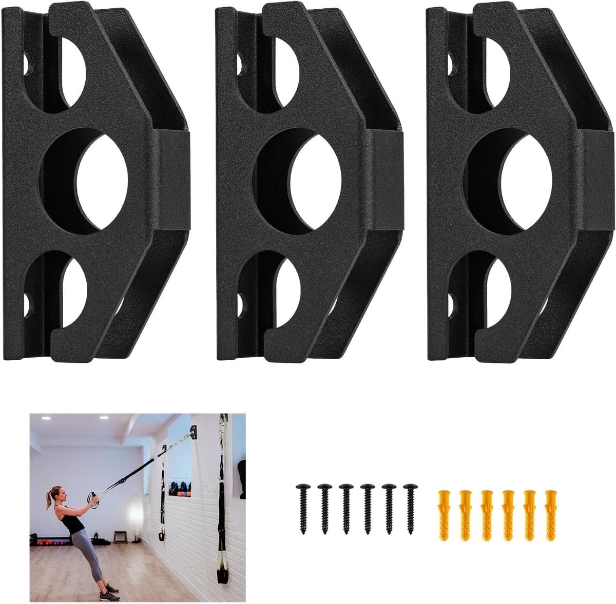 Omgoods - 2 Stuks Weerstandband Wandankers voor Thuis Gym Training