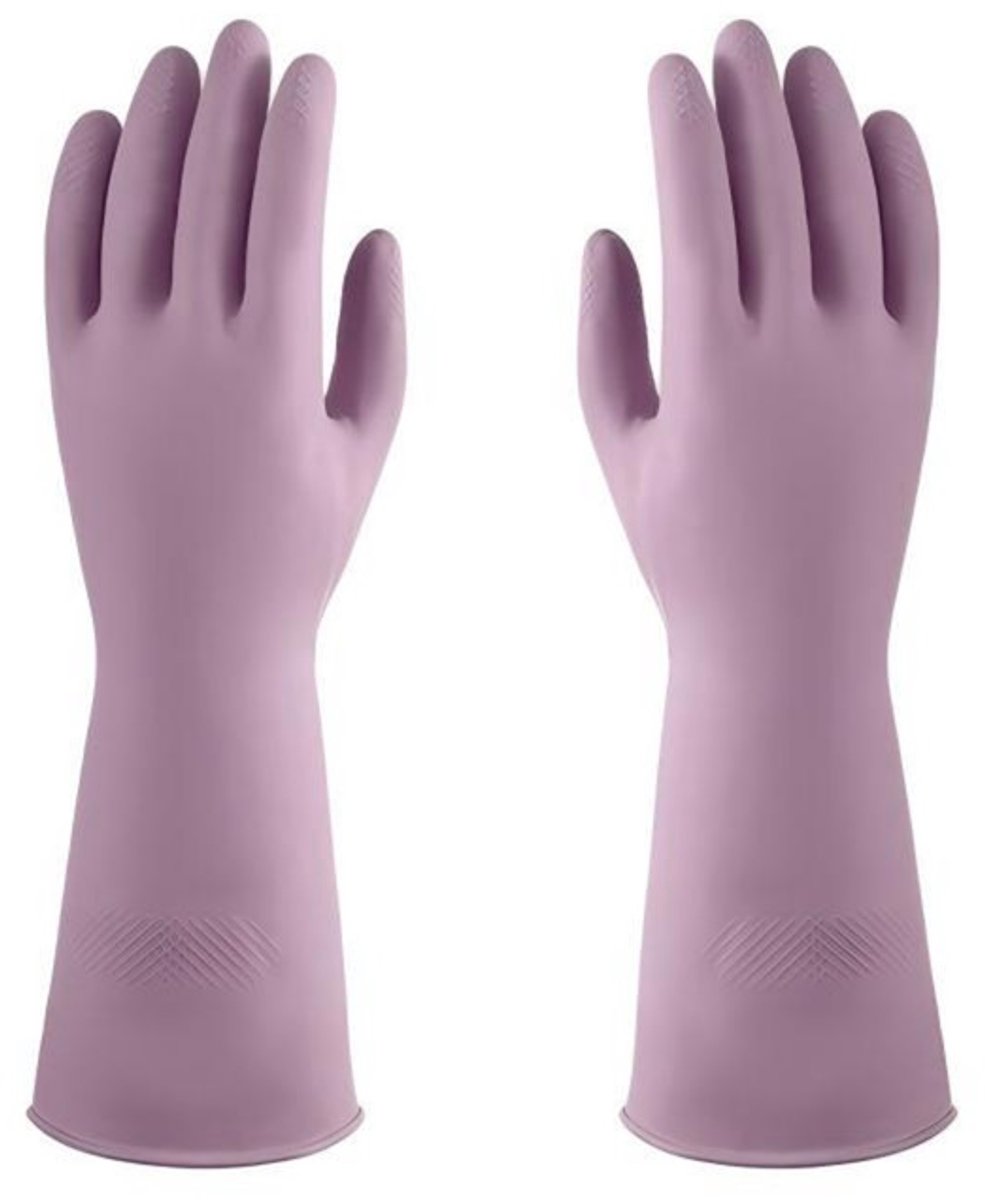 Huishoudhandschoenen – Maat L – Geschikt voor handpalmbreedte 9 -10,5 cm – Afwashandschoenen – Waterdichte handschoenen – Extra dikke handschoenen – Duurzame handschoenen – Geschikt voor de winter – Schoonmaakhandschoenen