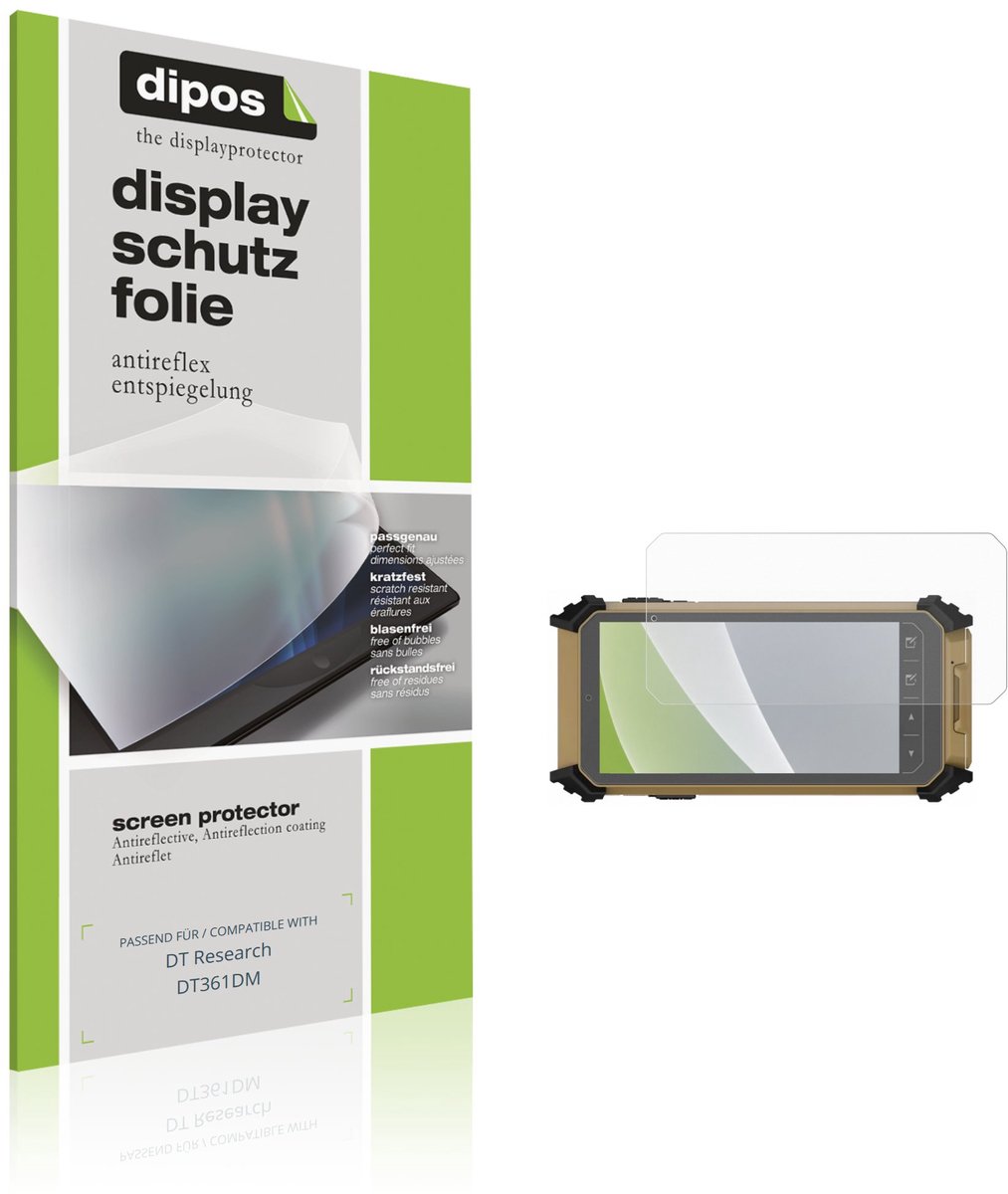 dipos – 2x Matte Beschermfolie geschikt voor DT Research DT361DM | Krasbestendige & antireflecterende Screenprotector Ultra-Thin