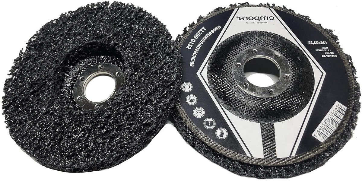 Grof Reinigingsschijven - Polijstschijf Opzetstuk - Oppervlakken Reinigen - Nylon Schuurvlies - 125mm - Bruin