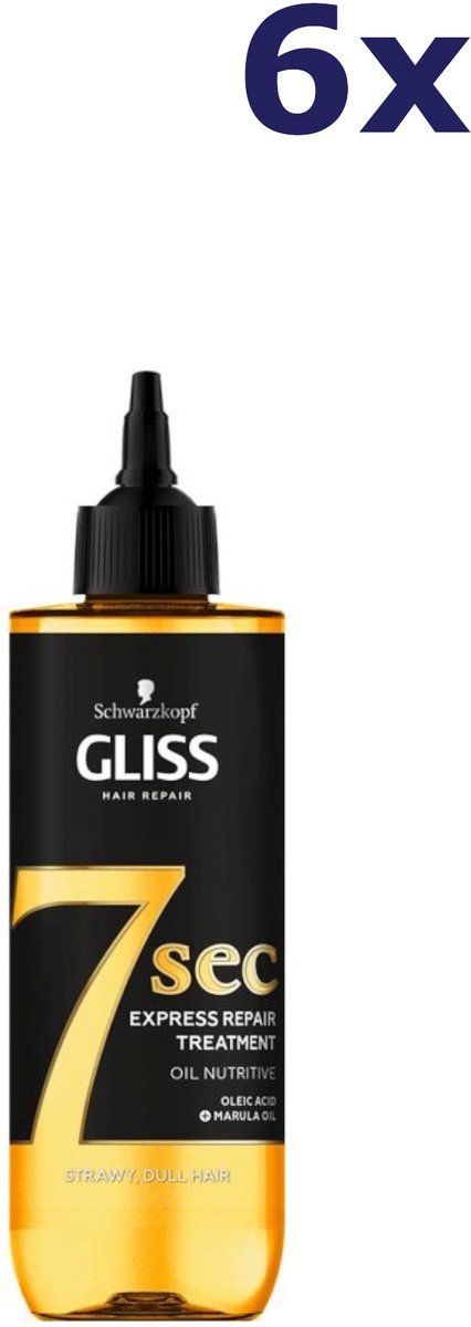 Bol.com Gliss Oil Nutritive 7 Sec Express Haarmasker – Haarserum voor Beschadigd Haar - Haarverzorging – Herstellend & Voedend -... aanbieding