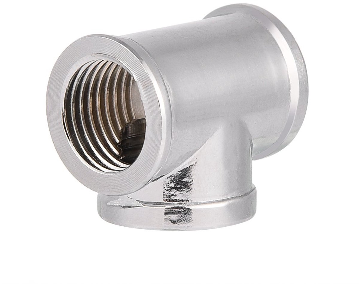 Richer-R 3-way tube screw connection, computer G1/4 threaded brass 3-way connection T-shape fitting splitter adapter - ShopVlot