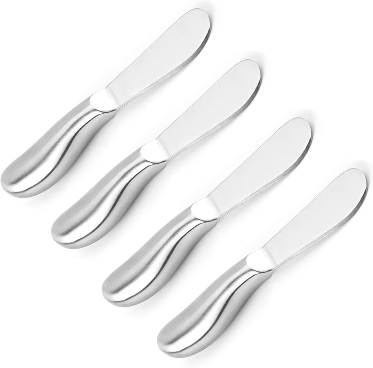 Boter mes set 14,5 cm - roestvrij staal - luxe spiegelafwerking - ideaal voor kaas en boter - ShopVlot