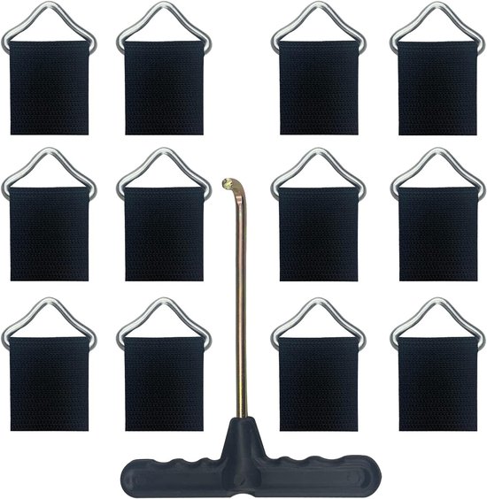 Trampoline Accessoires met Triangle Buckle, Springs, Mat, Ringen en T-Hook Gereedschap voor Optimale Veiligheid en Prestaties