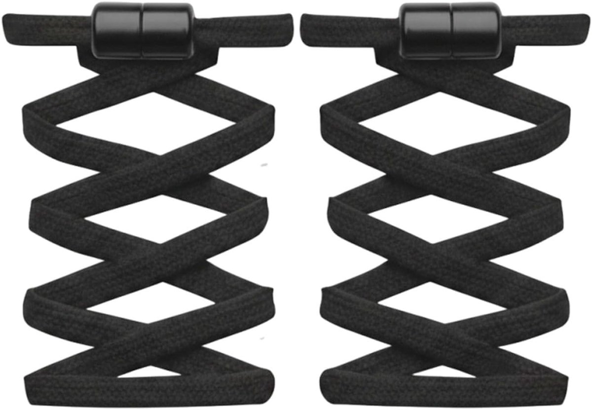 Elastische veters met snelontgrendeling, platte no-tie veters voor kinderen en volwassenen, eenvoudig en praktisch systeem voor elke schoen