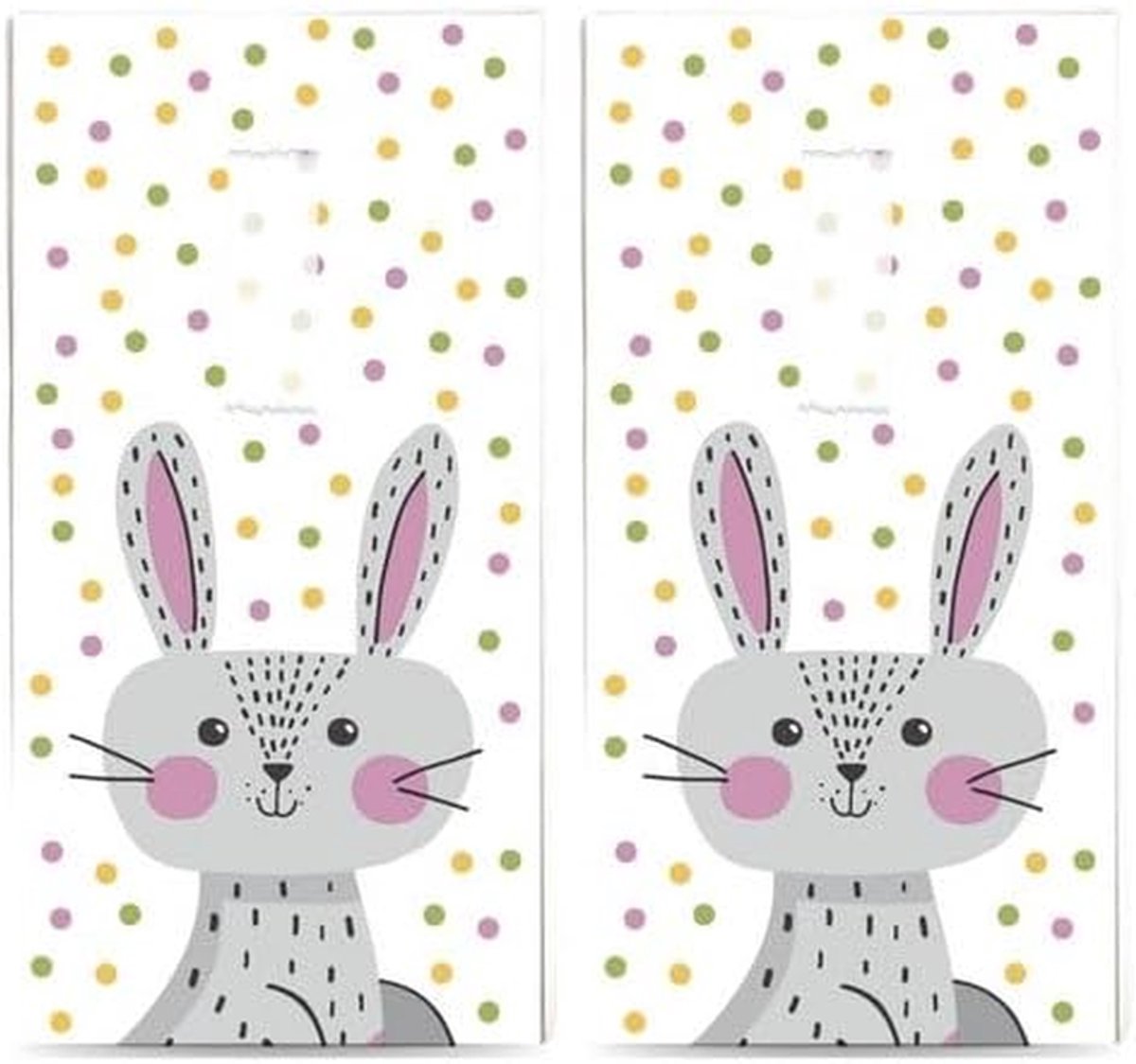 Zakdoeken Pasen Konijntje - Papieren zakdoekjes - Kleine attentie - 4-laags tissue - 22 x 21 cm - Multicolor