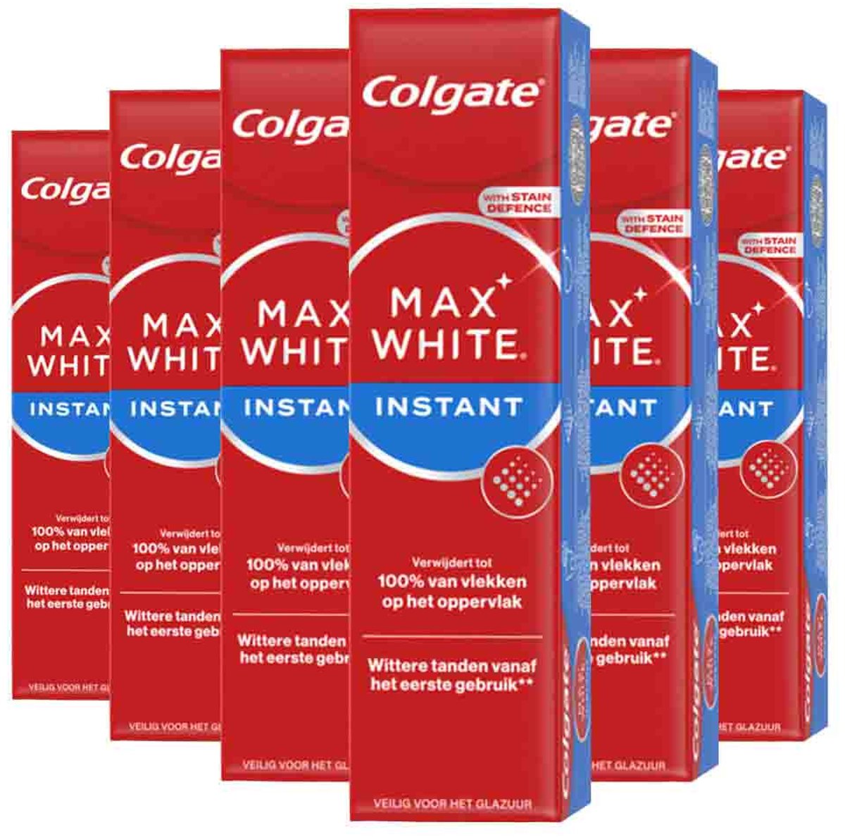 Colgate - Tandpasta Max White Instant - 6 x 75 ml - Voordeelverpakking