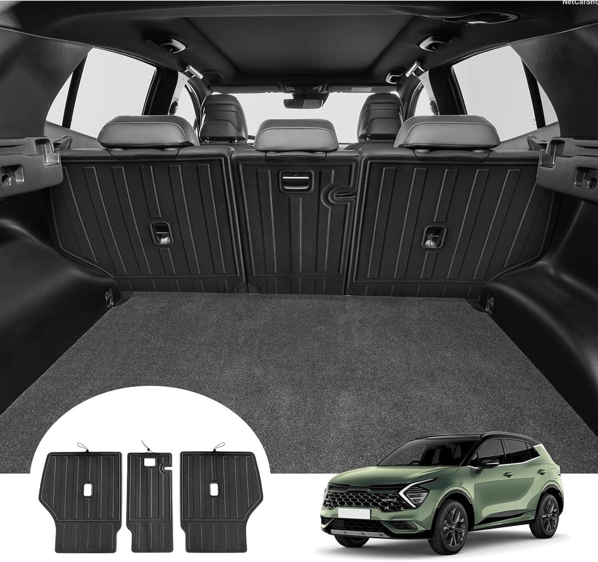 Compatibele Achterbakmat voor Kia Sportage NQ5 (2022-2025) - Bescherming, Opvouwbaar, TPE All-Weather, 3D Scanning