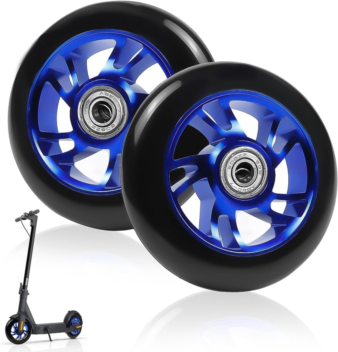 Set van 2 Stuntwielen 100 mm met ABEC-9 kogellagers, duurzame vervangwielen voor freestyle step, perfect voor tricks en stunts