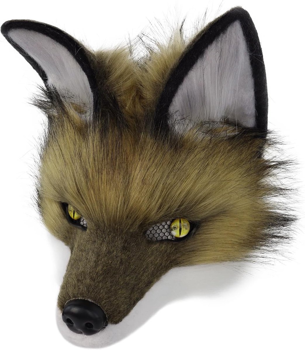Masker Half Gezicht Dier Hond Vos Weerwolf Maskers Voor Halloween Party Cosplay Kostuum Rekwisieten