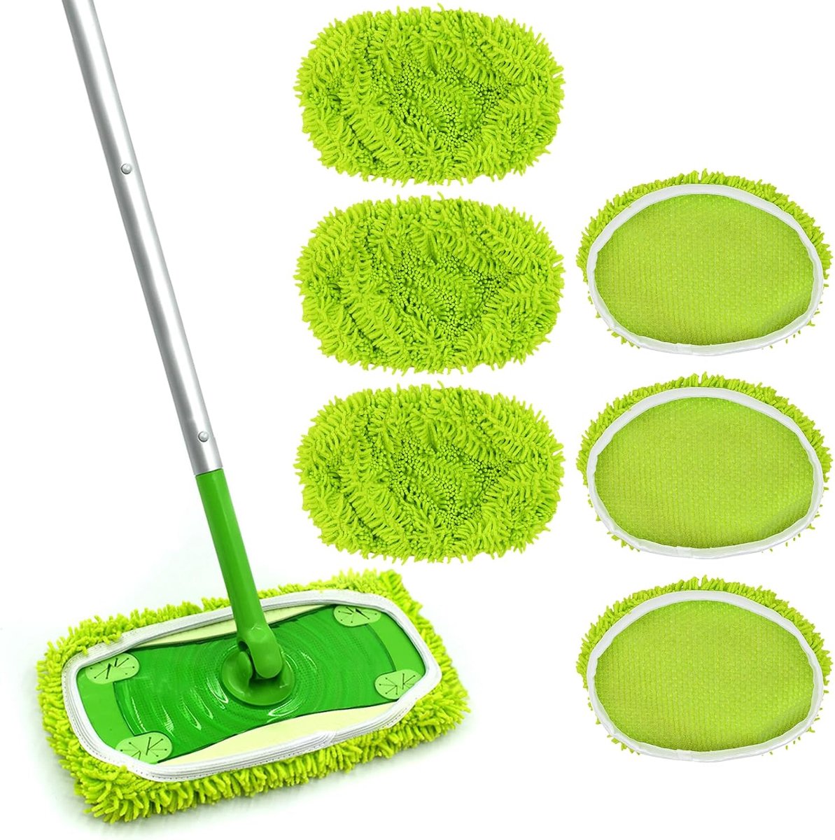 Mop Slippers, 6 Stuks Creatieve Overschoenen, Multifunctionele Vloerdoeken, Microfiber Chenillepads Sweeper, Herbruikbare Hoezen Voor Mannen Vrouwen Badkamer, Keuken, Wasbaar
