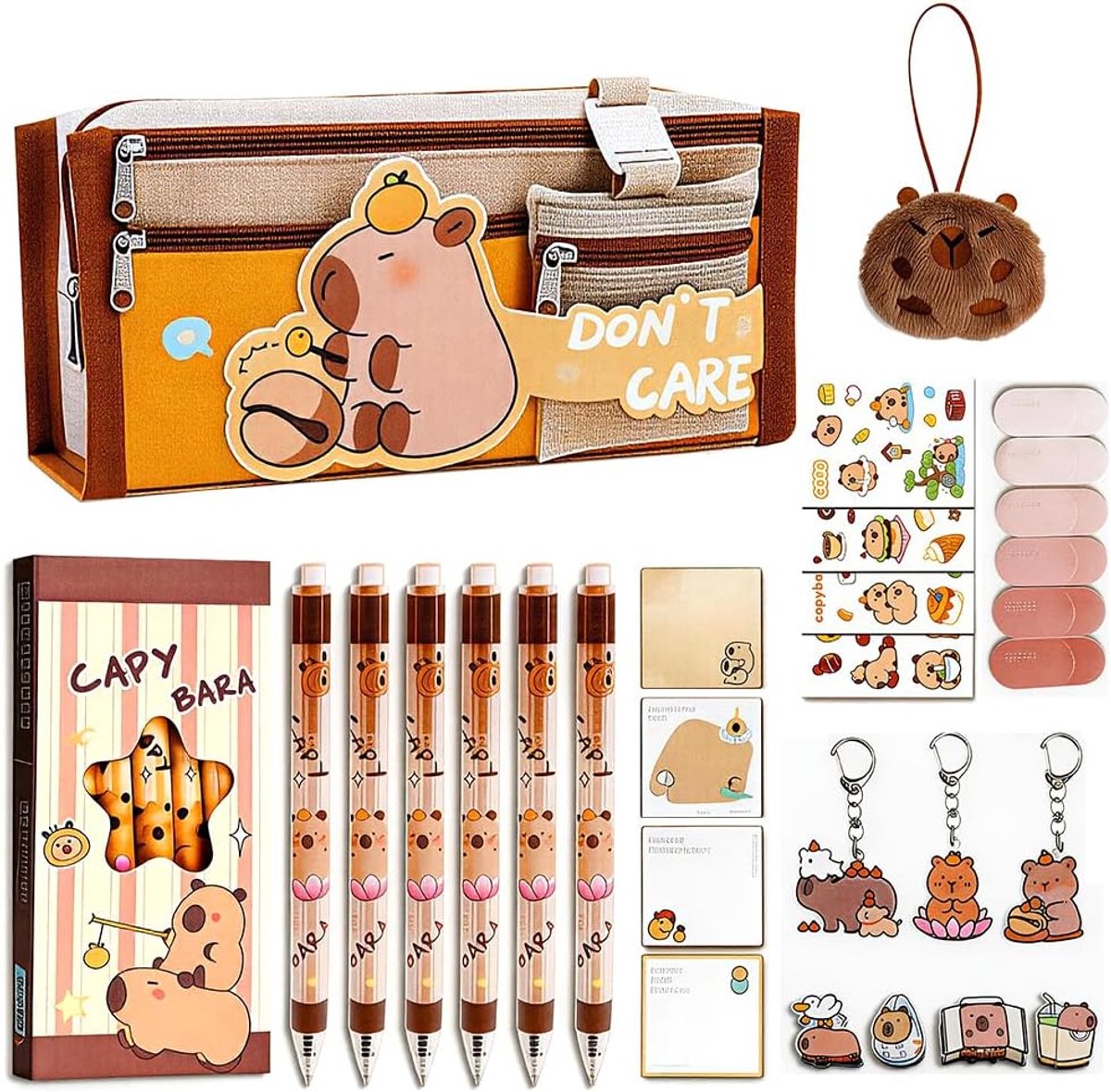 Kantoorartikelen Set - Etui met Meerdere Benodigdheden - Schattige Pennenmap - Perfect Cadeau voor Kinderen - ShopVlot