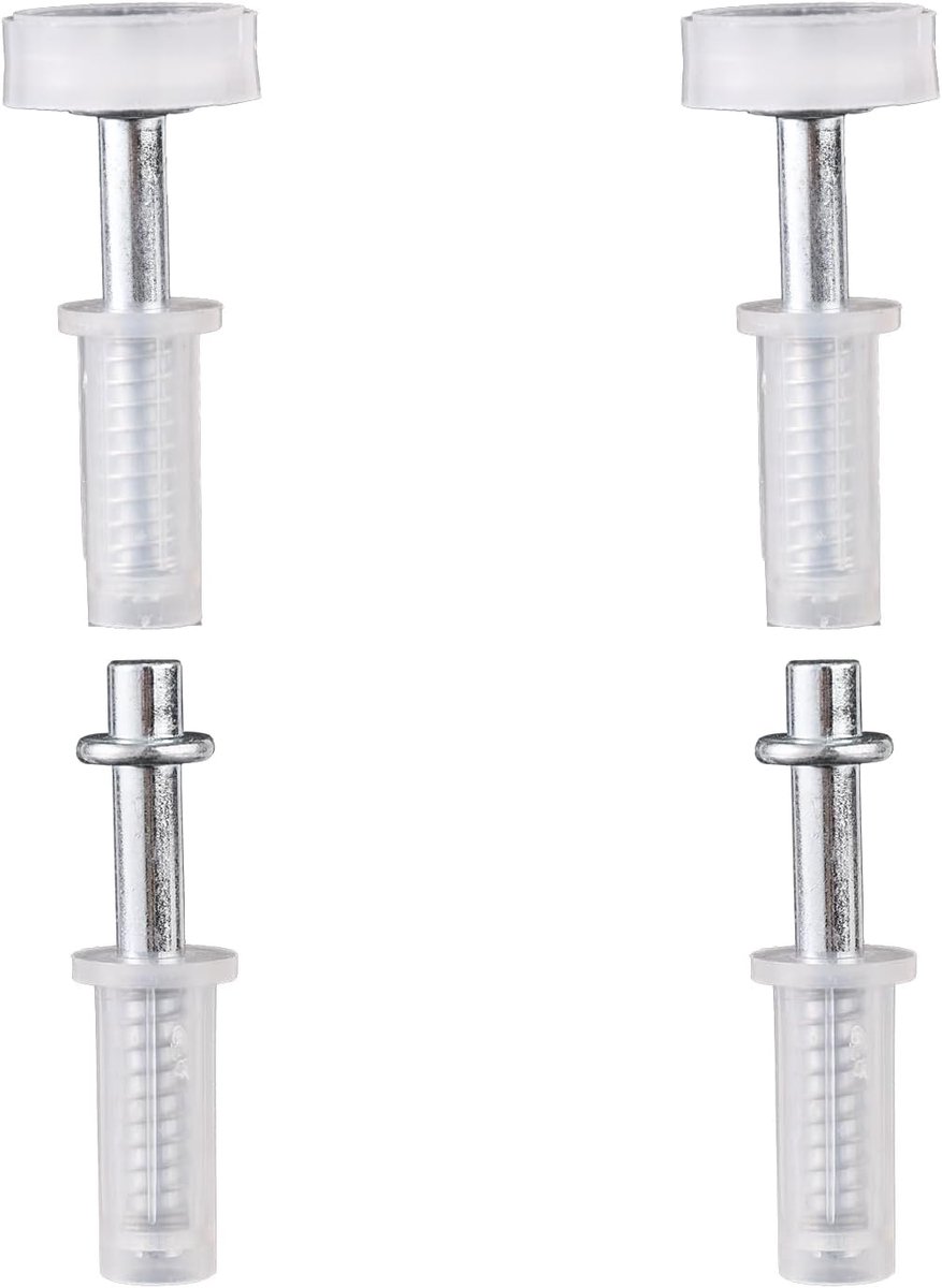 4 Stuks Vouwdeur Geleiders en Bovenste Spil, Kastdeurscharnierpen met Veermechanisme Reparatieset voor Vouwdeuren Schuur Schuifdeuren en Kastreparatie